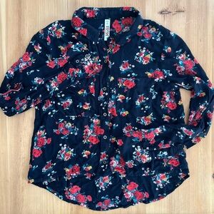 Vintage Y2K Mudd Floral Button Down Shirt